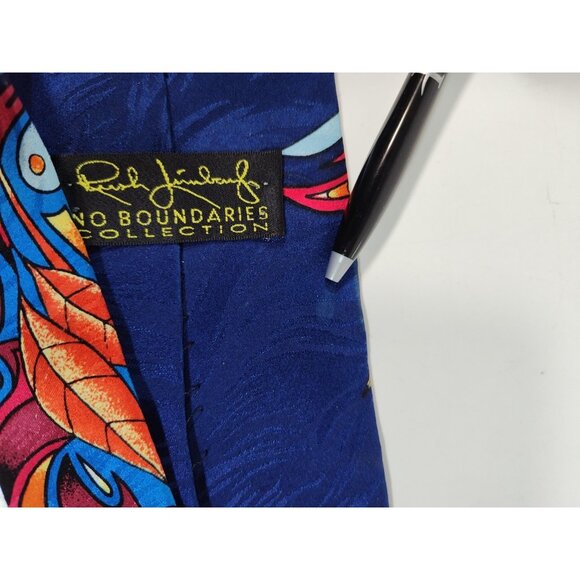 RUSH LIMBAUGH No Boundaries Collection Silk Men's Neck Tie Psychedelic Leaves - Picture 5 of 5